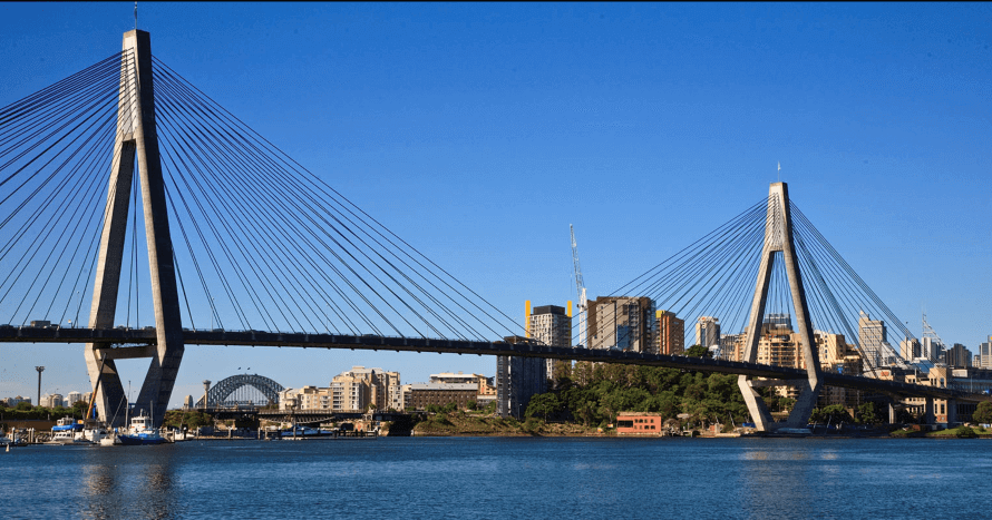 A large bridge over the water