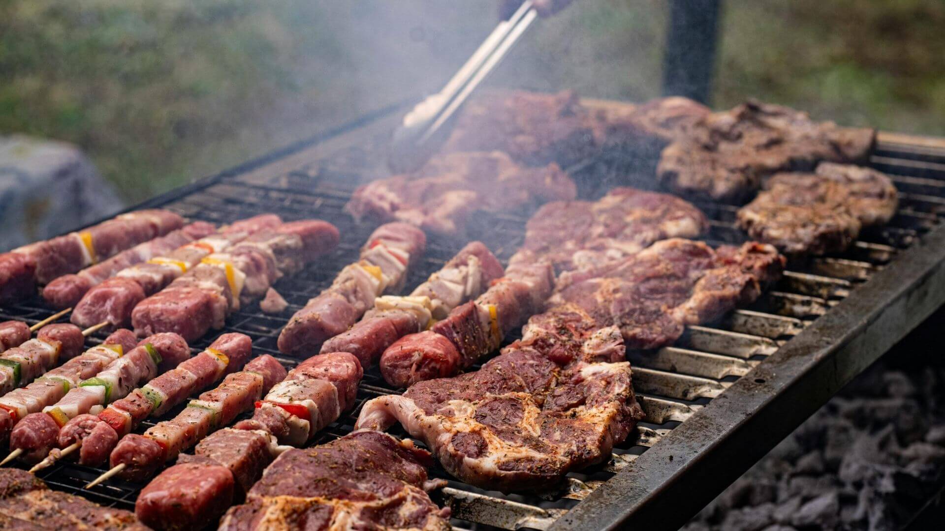 meat on the barbeque