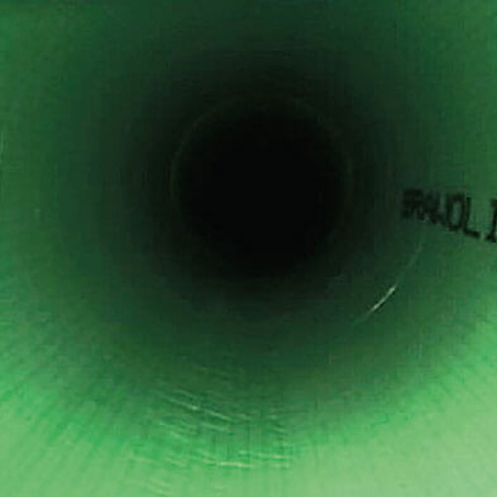 An after image of a relined pipe