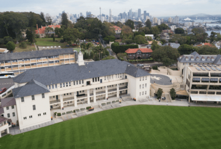 Arial shot of Scotts College Bellevuehill