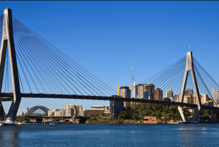 A large bridge over the water